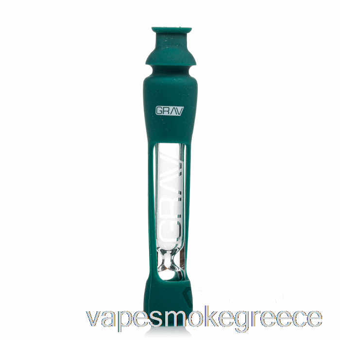 Vape Greece Grav 12mm δοκιμαστής με δέρμα σιλικόνης σκούρο γαλαζοπράσινο